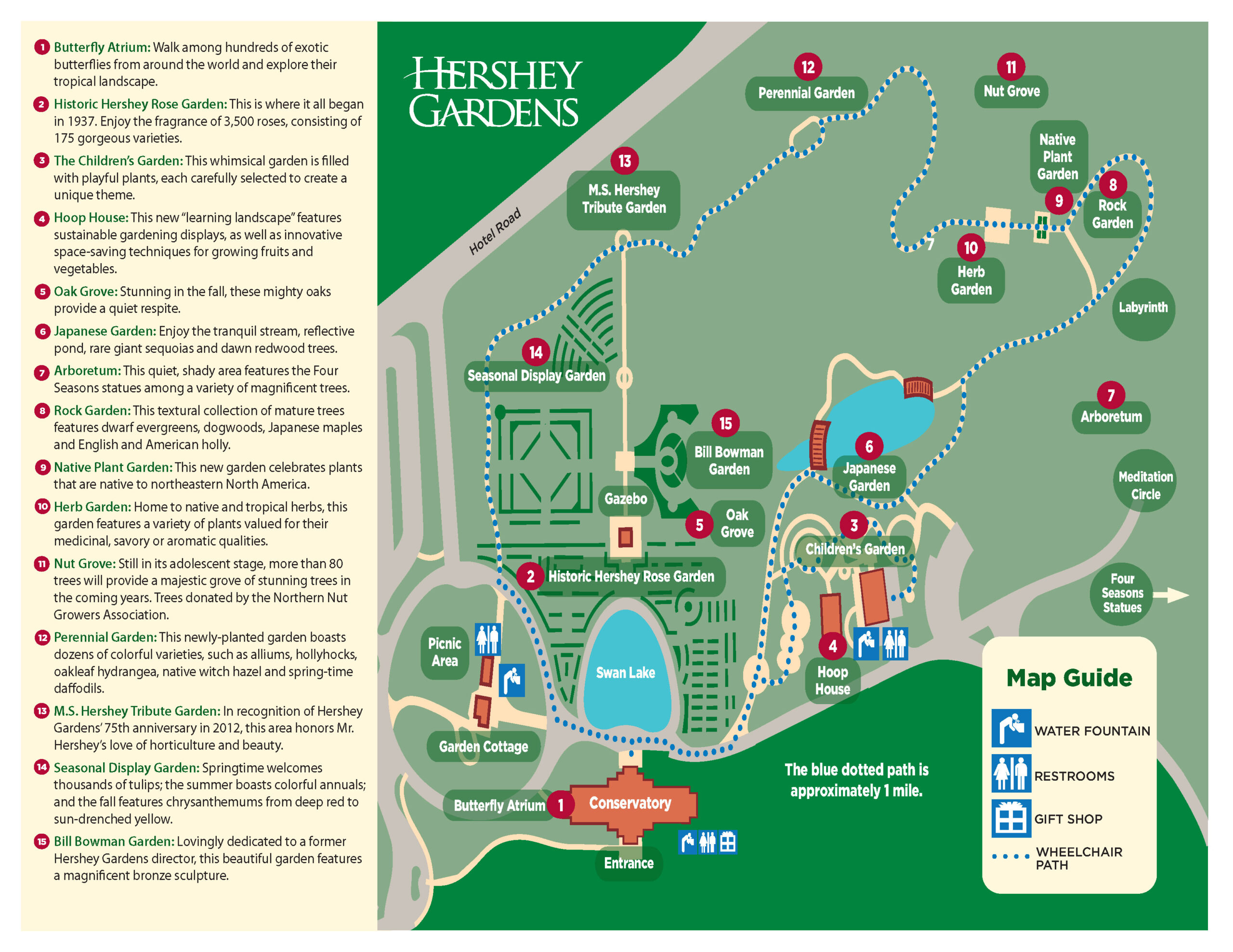 Map of Hershey Gardens - Hershey Gardens